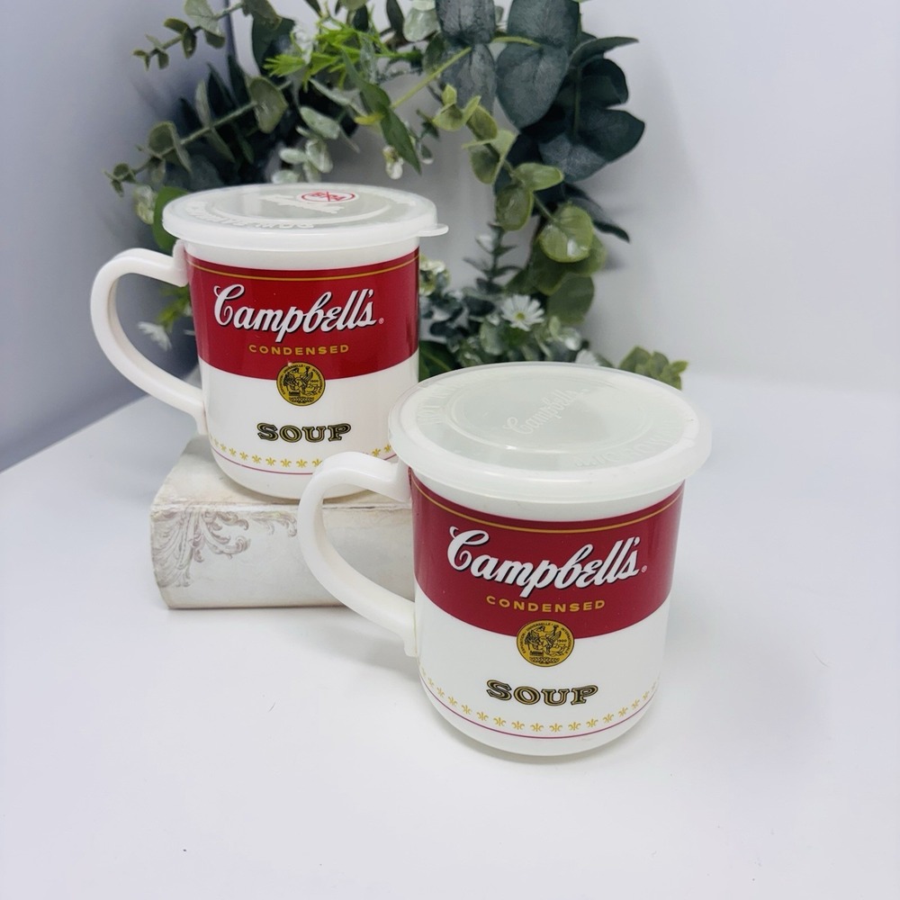 Campbell's Soup Microwave With Sealable Lid Plastic‎ Soup 2010 Set Of 2